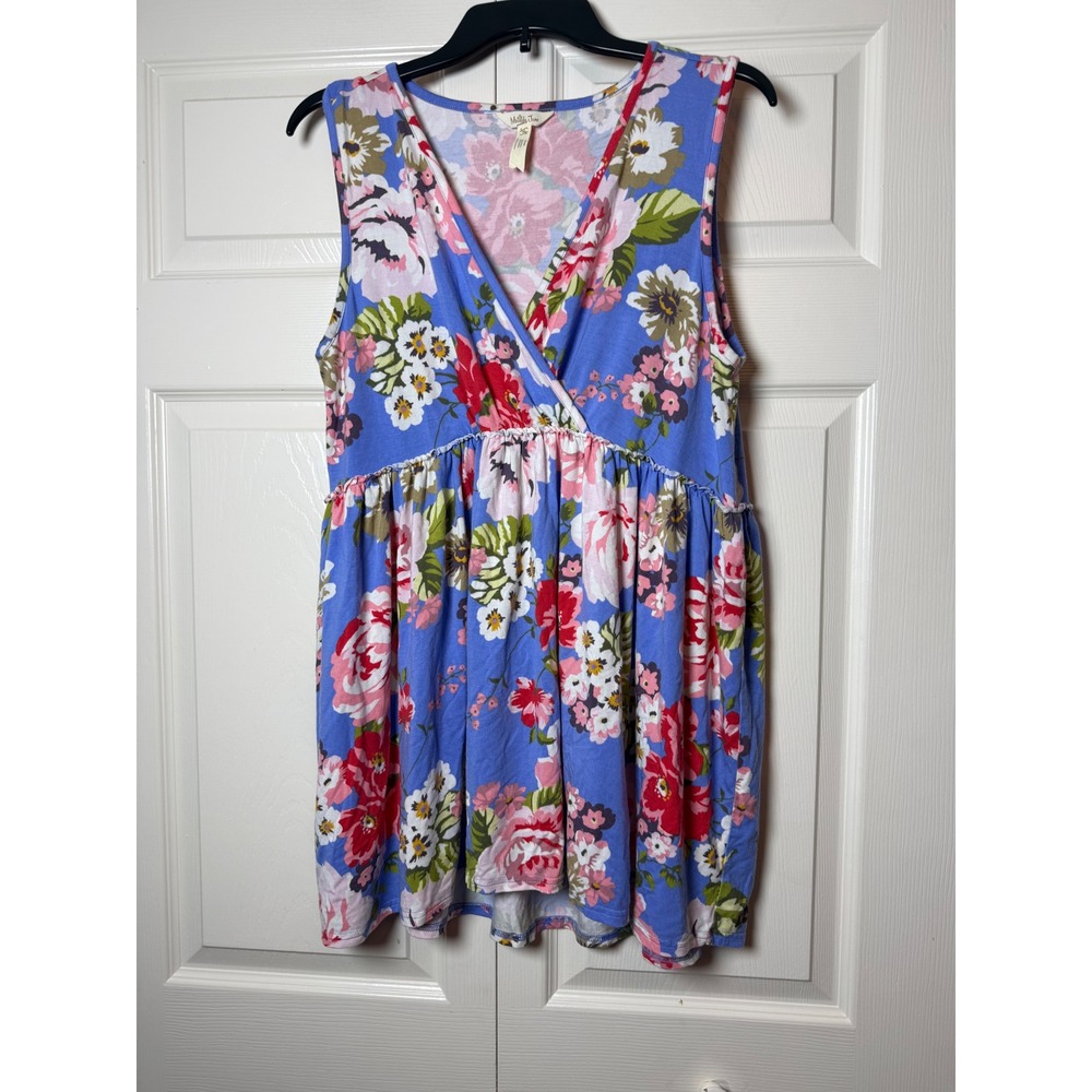 Matilda Jane‎ "Adventure Begins As a Rose" vibrant floral print tunic tank top